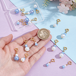 16 pz 4 decorazioni pendenti in perle di vetro&nbsp;HJEW-PH02448