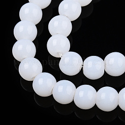 Fili di perline giada di vetro imitato&nbsp;GLAA-T032-J4mm-01