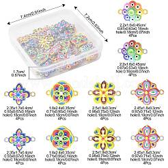 40 Stück 10 Stile 3D-gedruckte Verbindungsstück-Charms aus Legierung&nbsp;ENAM-FS0003-61