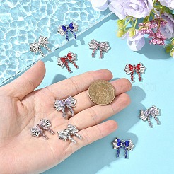 10 Stück 5-Farben-Rack-Plating-Legierung-Strass-Anhänger&nbsp;FIND-YW0012-65