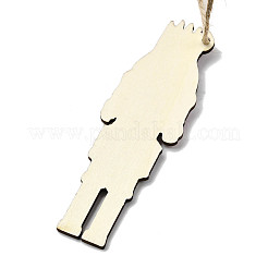 9 pendentif décoratif en bois en forme de casse-noisette&nbsp;HJEW-F020-01