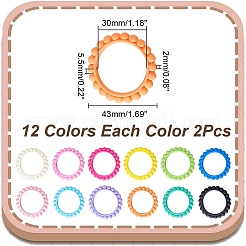 24 Stück 12 Farben undurchsichtiger Acrylperlenrahmen&nbsp;SACR-AR0001-22