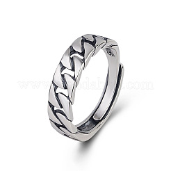925 Sterling Silber klobige Panzerketten verstellbare Ringe für Frauen&nbsp;FS-WG946EA-01