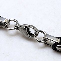 Herren Jungen byzantinische Kette Halsketten modische 201 Edelstahl Halsketten&nbsp;NJEW-I008-48C