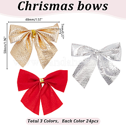 6 Satz 3 Farben Polyester Bowknot Dekoration&nbsp;AJEW-HY0001-83