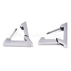 Pendientes de aro huggie de acero inoxidable 304 que no se deslustran&nbsp;LS-STAS-R115-20P