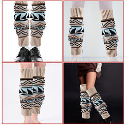1 paire de chaussettes jambières en fibre acrylique&nbsp;AJEW-CY0002-12B