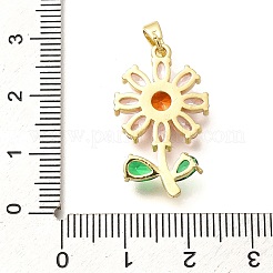 Porte micro ouvrent pendentifs zircone cubique en laiton de placage&nbsp;KK-M309-30G-01