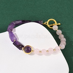 Armbänder aus natürlichem Rosenquarz&nbsp;BJEW-G752-01G-06