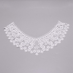 Colletto in pizzo floreale ricamato in seta di latte&nbsp;LS-DIY-WH0260-09A