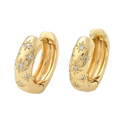 Klare kubische Zirkonia-Sterncreolen&nbsp;LS-EJEW-C022-01G