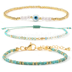 3 Stück Armband-Set aus Messing&nbsp;WN5918-2