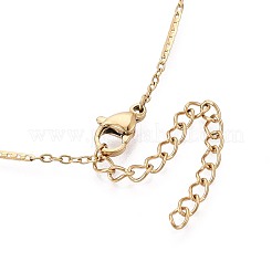 Halsketten aus gemischtem Edelstahl 304 für Damen&nbsp;NJEW-N062-02G