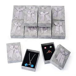 Rechteckige Geschenkboxen zur Aufbewahrung von Schmucksets aus Papier mit Schleife&nbsp;CON-TAC0014-12A