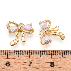 Breloques en laiton avec zircone cubique de micro pave&nbsp;KK-N261-92C-G