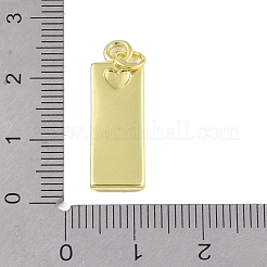 Pendenti in zirconi cubici trasparenti in micro pavè di ottone&nbsp;KK-P266-06G-H