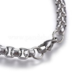 Collane a catena quadra in acciaio inossidabile 304 anti-ossidazione&nbsp;NJEW-F242-13P-H