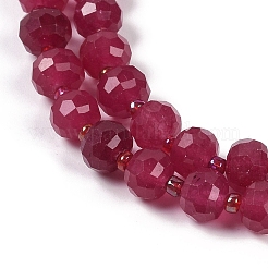 Gefärbt natürlichen weißen Jade Perlen Stränge&nbsp;G-H057-A22-16