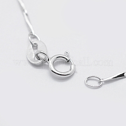 Anlaufgeschützte rhodinierte 925-Ketten-Halsketten aus Sterlingsilber&nbsp;STER-F039-45cm-08P