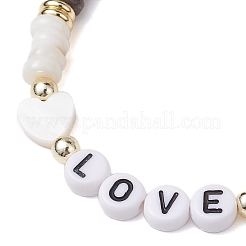 Sommer Strand Seestern synthetische Türkis & Süßwasser-Muschel geflochtene Perlen Armbänder&nbsp;BJEW-JB10427