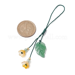 6 stücke 6 arten natürliche grüne aventurin mobile straps&nbsp;HJEW-JM01945