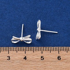 925 Sterling Silber Ohrstecker&nbsp;EJEW-R015-02S