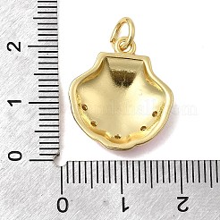 Pendentifs en laiton avec micro pavé de zircone cubique et émail&nbsp;KK-H092-05G