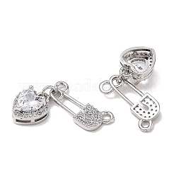Pendentifs en laiton zircon cubique transparent&nbsp;CU-CBA3371-14P