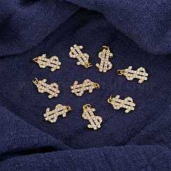 Ciondoli in ottone con micro pavé di zirconi da 5 pezzo&nbsp;ZIRC-SZ0002-21