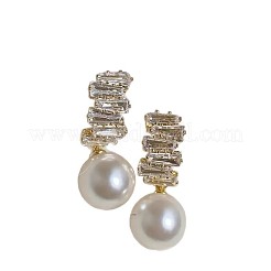 Boucles d'oreilles pendantes rondes en alliage de cristal et strass&nbsp;FS-WGBAD05-01