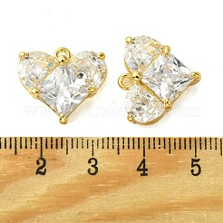 Pendentifs en laiton zircon cubique transparent&nbsp;KK-D099-03G