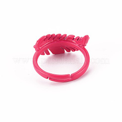 Verstellbare Fingerringe aus lackiertem Messing&nbsp;RJEW-S045-103-NR