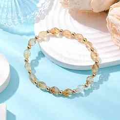 Natürliche Citrin Perlen Armbänder&nbsp;BJEW-JB11223