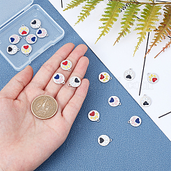 18 Stück 3 Farben 304 Edelstahl Emaille Charms&nbsp;STAS-UN0027-21