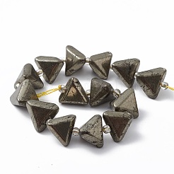 Natürliche Pyrit Perlen Stränge&nbsp;G-E590-03