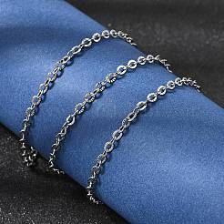 Collier chaîne maille câble texturée en acier inoxydable 304 de 12 mm pour homme et femme (2.8 pièce)&nbsp;NJEW-H093-18P-01