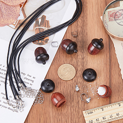 DIY-Set zur Herstellung einer Halskette mit Eichel-Medaillon&nbsp;WOOD-SC0001-59C