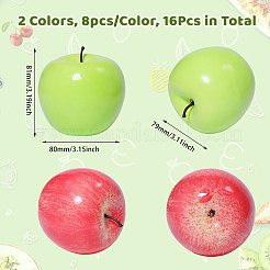 16 Stück 2 Farben Schaum-Apfelimitat&nbsp;DJEW-CA0001-42
