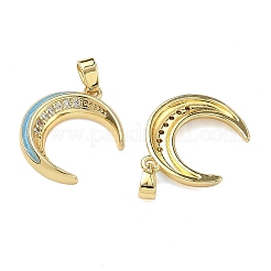 Pendenti in zirconi cubici trasparenti in micro pavè di ottone&nbsp;KK-A294-04G-02
