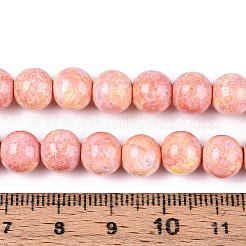 Cuentas de vidrio de hornear pintada&nbsp;DGLA-N016-8mm-01