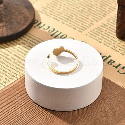 Bague ouverte en acier inoxydable 304 avec strass pour femme&nbsp;LS-RJEW-F169-01G-06