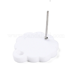 Blume Ohrringe Harz Bolzen&nbsp;EJEW-D066-01