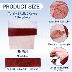 2 Rolle 2 Farben Polyestergewebe&nbsp;AJEW-TA0002-65A-03