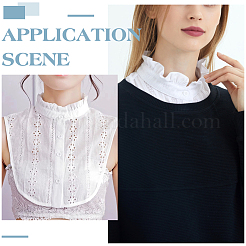 Camicie da donna in poliestere staccabili con colletto finto&nbsp;AJEW-WH0314-869