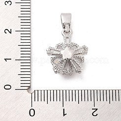 Porte micro ouvrent pendentifs zircone cubique en laiton de placage&nbsp;KK-M082-04B-P