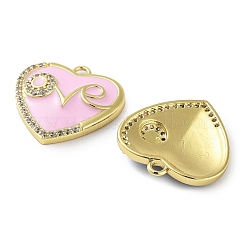 Pendentifs en laiton zircon cubique transparent&nbsp;KK-F871-12G