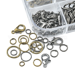 40 Stück 2-farbige Karabinerverschlüsse aus Zinklegierung&nbsp;DIY-YW0006-32