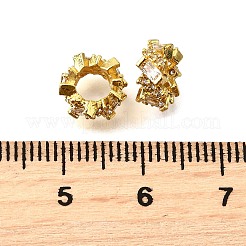 Spalte Messing Micro Pave Zirkonia European Beads&nbsp;KK-L230-05G