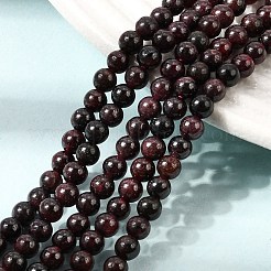 Grenat naturel brins de pierres précieuses perles&nbsp;X-G-R263-4mm