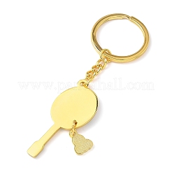 Porte-clés de badminton en alliage émaillé&nbsp;KEYC-I119-01G-02